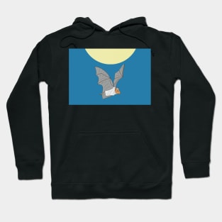 Bat in the night sky Hoodie